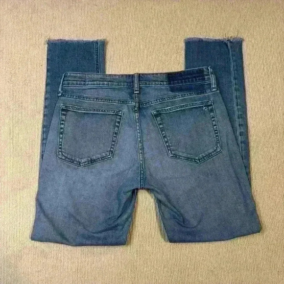 rag & bone Women's 27 Dre Low Rise Boyfriend Jeans in Mick w Holes Distressed - Picture 2 of 10